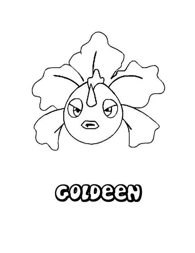 Dibujos para colorear POKEMON AGUA, Pokemon Goldeen para imprimir