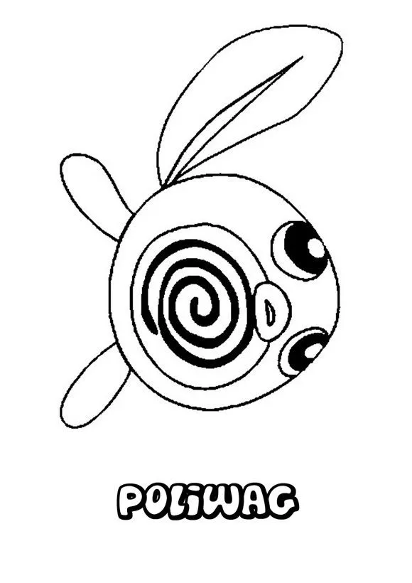 Dibujos para colorear POKEMON AGUA - Pokemon Poliwag