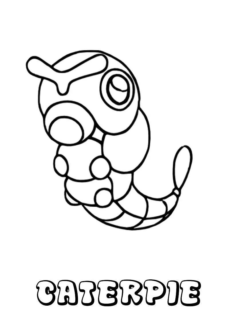 Dibujos para colorear POKEMON BICHO, Caterpie para imprimir