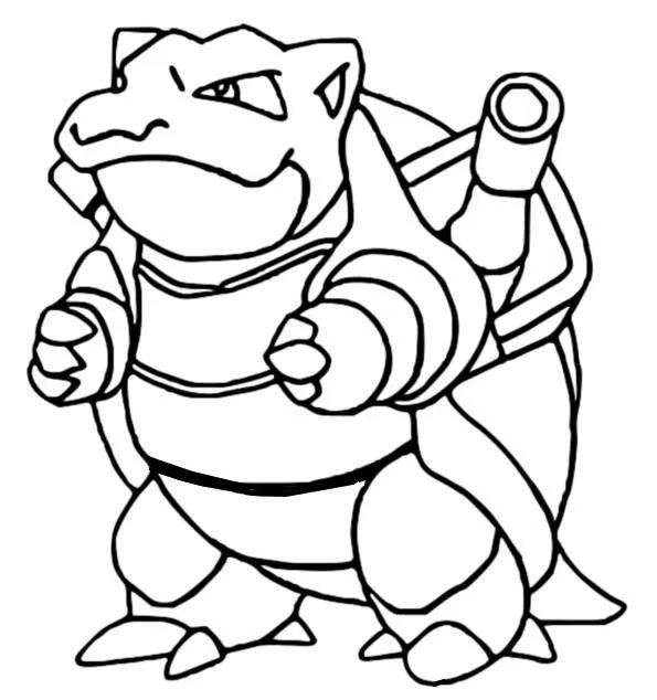 Dibujos para colorear Pokemon - Blastoise - Dibujos Pokemon