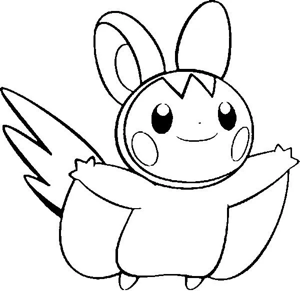 Dibujos para colorear Pokemon - Emolga - Dibujos Pokemon