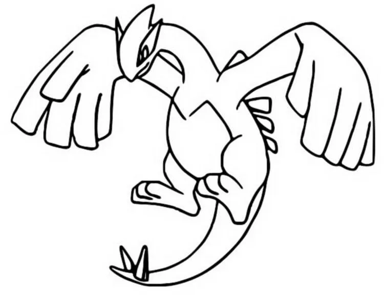 Dibujos para colorear Pokemon - Lugia - Dibujos Pokemon