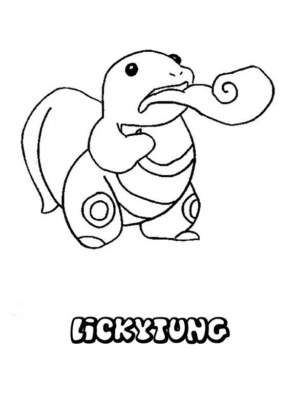 Dibujos para colorear POKEMON NORMAL, Pokemon Lickytung para imprimir