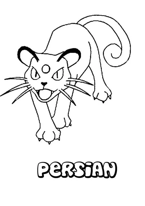 Dibujos para colorear POKEMON NORMAL - Pokemon Persian