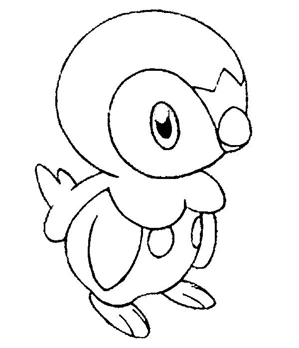 Dibujos para colorear Pokemon - Piplup - Dibujos Pokemon