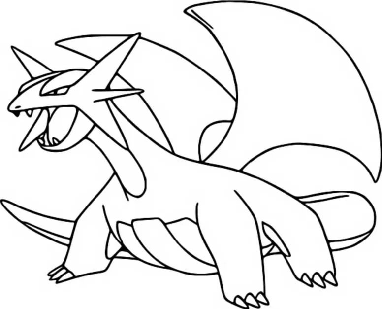 Dibujos para colorear Pokemon - Salamence - Dibujos Pokemon