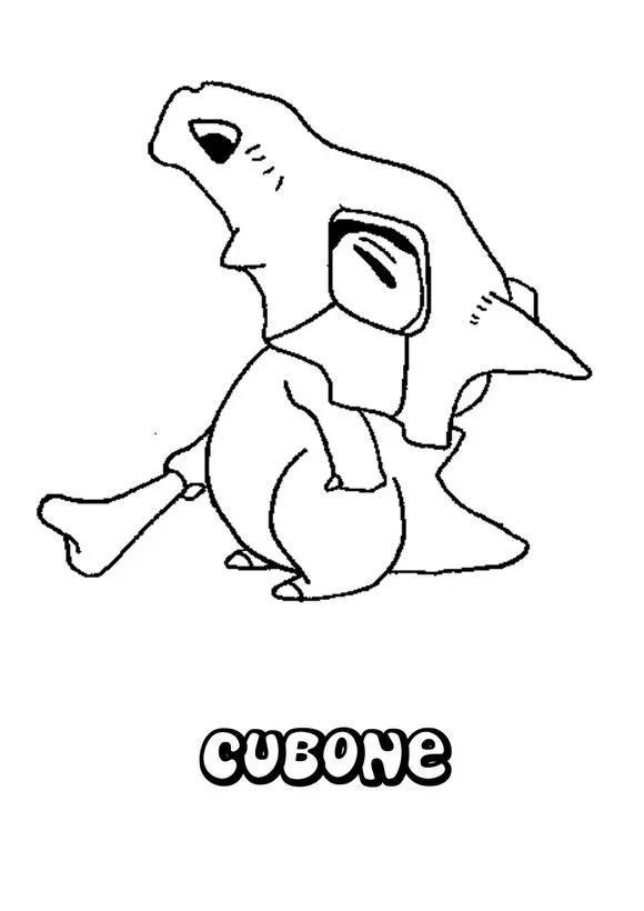 Dibujos para colorear POKEMON TIERRA, Pokemon Cubone para imprimir