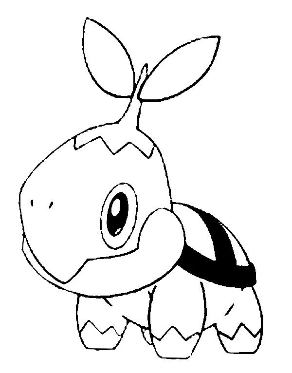 Dibujos para colorear Pokemon - Turtwig - Dibujos Pokemon