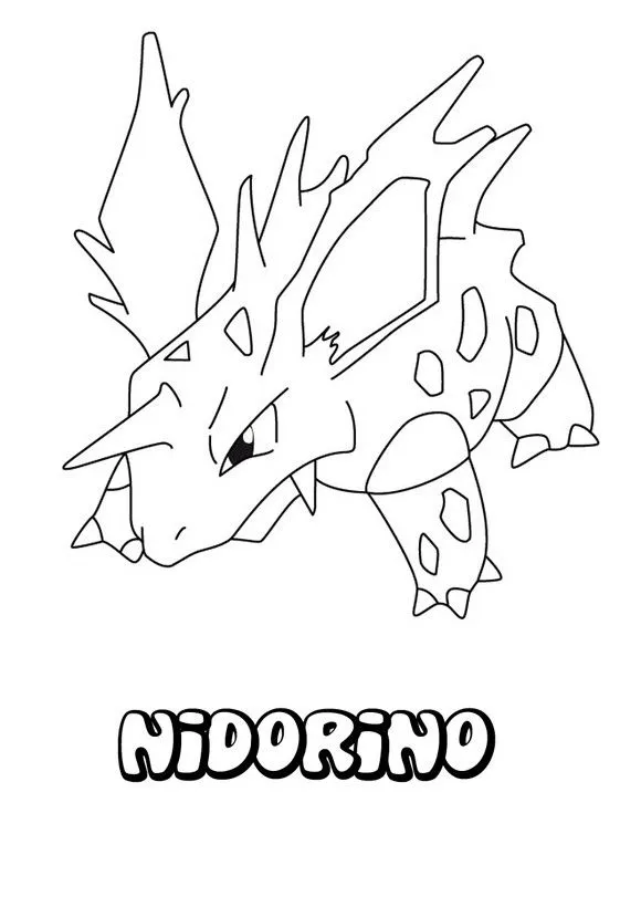 Dibujos para colorear POKEMON VENENO - Dibujo Pokemon Nidorino