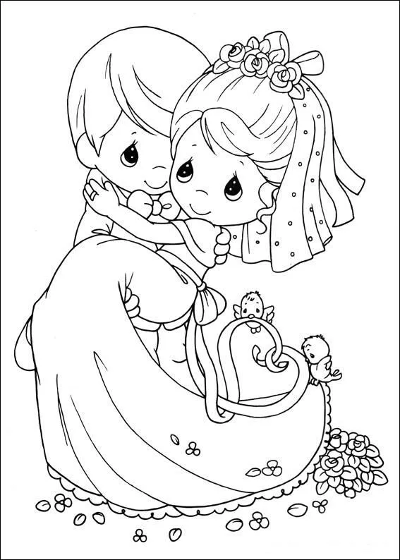 Precious Moments para colorear de amor - Imagui