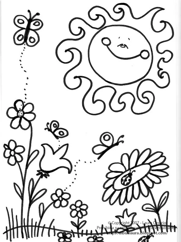 Dibujos de flora y fauna para colorear - Imagui