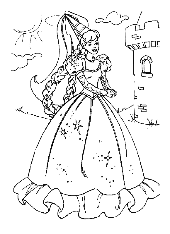 Dibujos para colorear de Princesas, Plantillas para colorear de ...