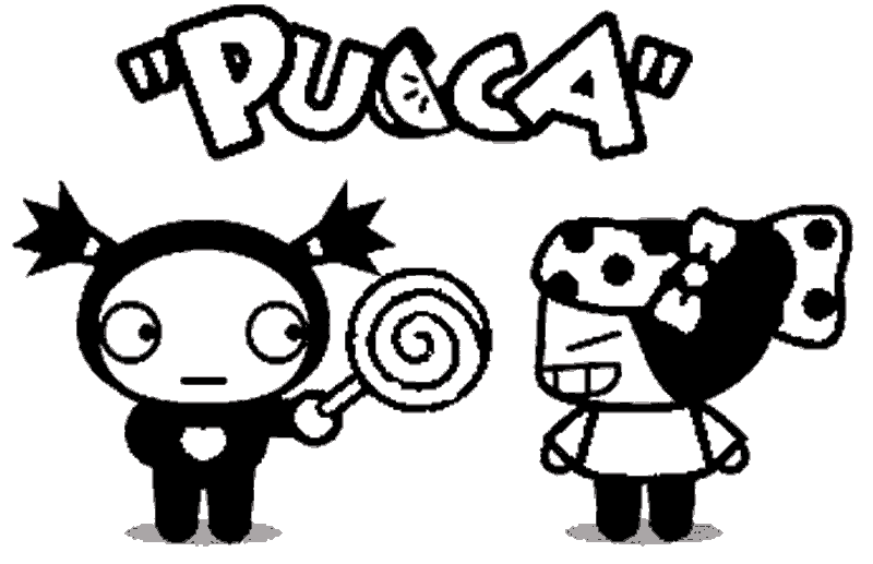 Dibujos para colorear de Pucca, Pucca Funny Love, Plantillas para ...