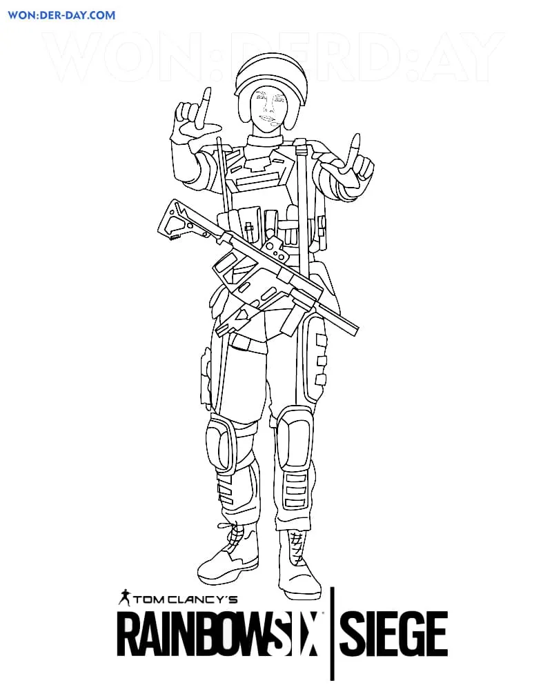 Dibujos para colorear Rainbow Six Siege. Imprimir gratis - Wonder-day