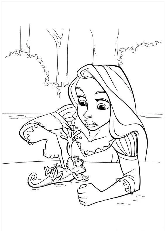 Dibujos Colorear Rapunzel Maximus Imagui Pictures