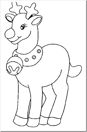 Dibujos para colorear de renos navidad papa Noel | Divertidas de ...