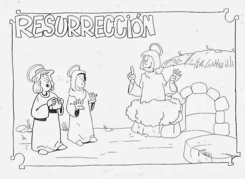 Dibujos Para Colorear De Resurrección de Jesus | Imagenes ...