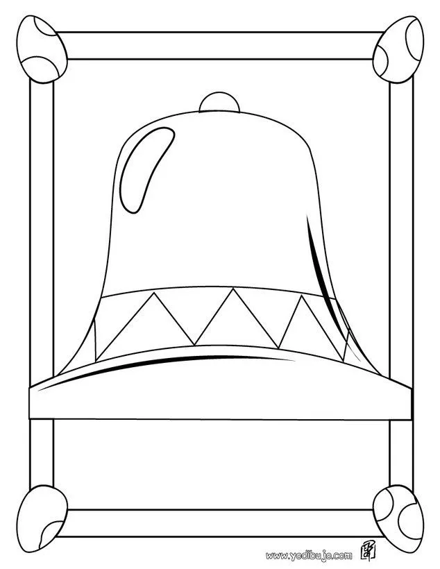 Dibujos para colorear SEMANA SANTA, Campana de Iglesia para imprimir