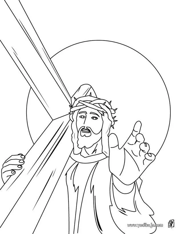 Dibujos para colorear SEMANA SANTA, Jesús coronado de espinas para ...