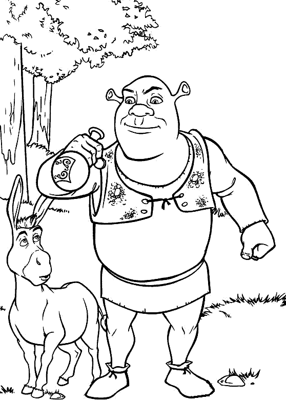 Dibujos para colorear de Shrek, Plantillas para colorear de Shrek