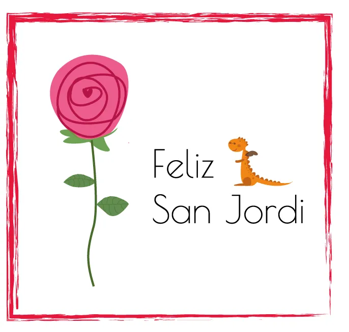 Dibujos para Colorear: Tarjetas y dibujos de Sant Jordi para imprimir