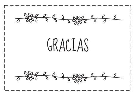 Dibujos para Colorear: Tarjetas de gracias para colorear