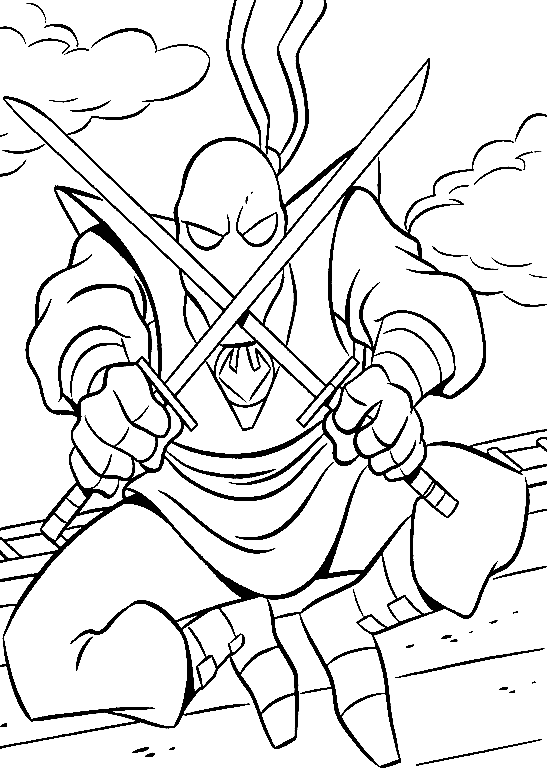 Dibujos para colorear de Las Tortugas Ninja, Plantillas para ...