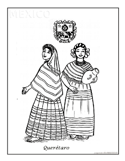 Dibujos para colorear trajes típicos mexicanos | Jugar y colorear ...