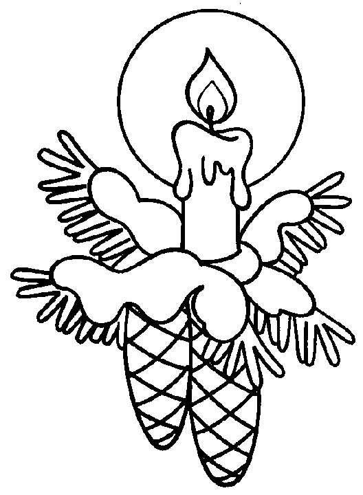 Dibujos para colorear de Velas de navidad