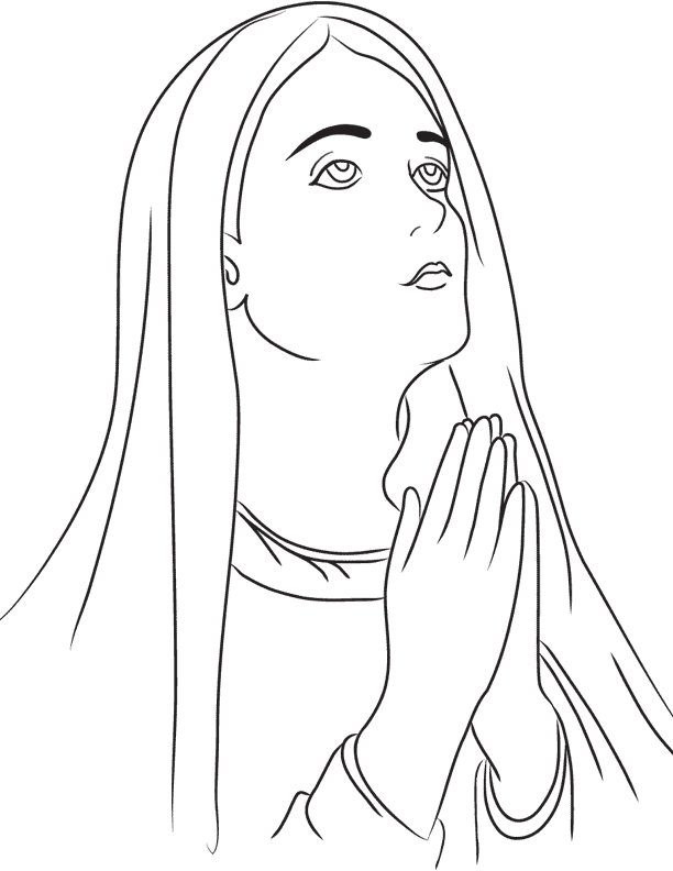 Dibujos Para Colorear De la Virgen Maria | Imagenes Cristianas ...