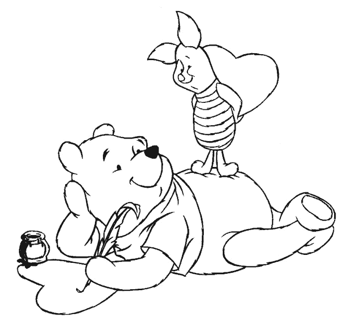 Dibujos para colorear de Winnie the Pooh, Ursinho Puff, Winnie l ...