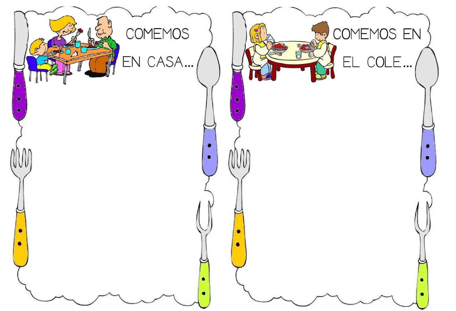 Dibujos del comedor escolar para colorear - Imagui