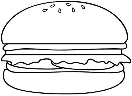 Hamburguesas para colorear y imprimir - Imagui