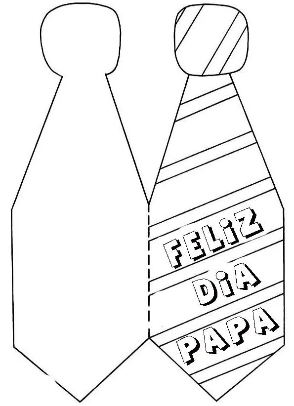 Dibujos de corbatas de Felíz Día Papá para colorear | Colorear ...