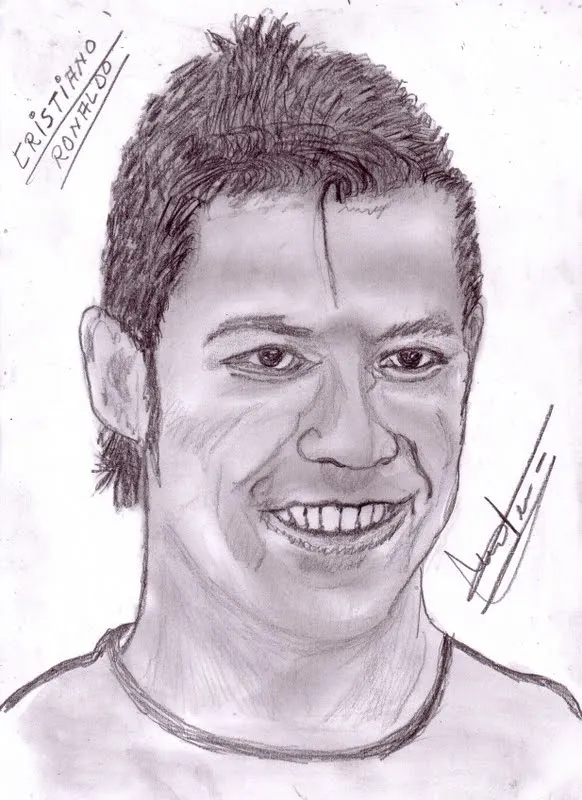 Dibujos de cr7 a lapiz - Imagui