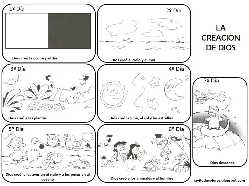 Dibujos Creación de Dios | Compartiendo por amor