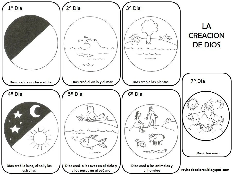 Dibujos Creación de Dios | Compartiendo por amor