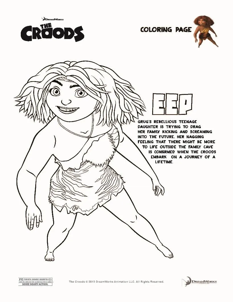 Dibujos de LOS CROODS para colorear - EEP la adolescente rebelde ...