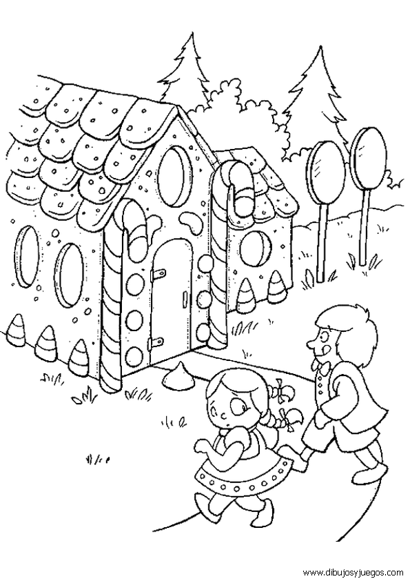 dibujos-cuento-hansel-gretel-002 | Dibujos y juegos, para pintar y ...