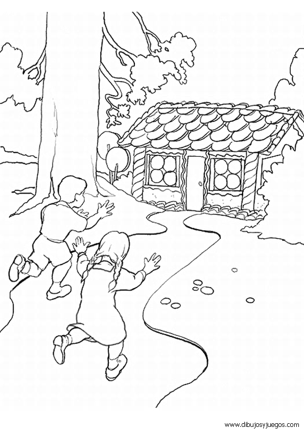 dibujos-cuento-hansel-gretel-008 | Dibujos y juegos, para pintar y ...