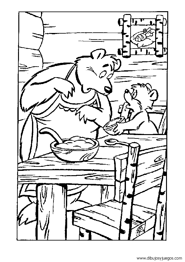 dibujos-cuento-ricitos-oro-001 | Dibujos y juegos, para pintar y ...