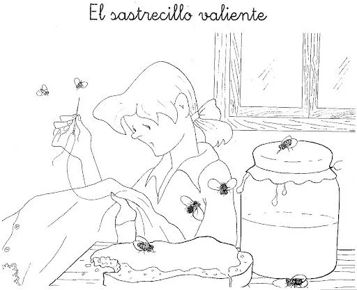 DIBUJOS DEL CUENTO EL SASTRECILLO VALIENTE PARA COLOREAR