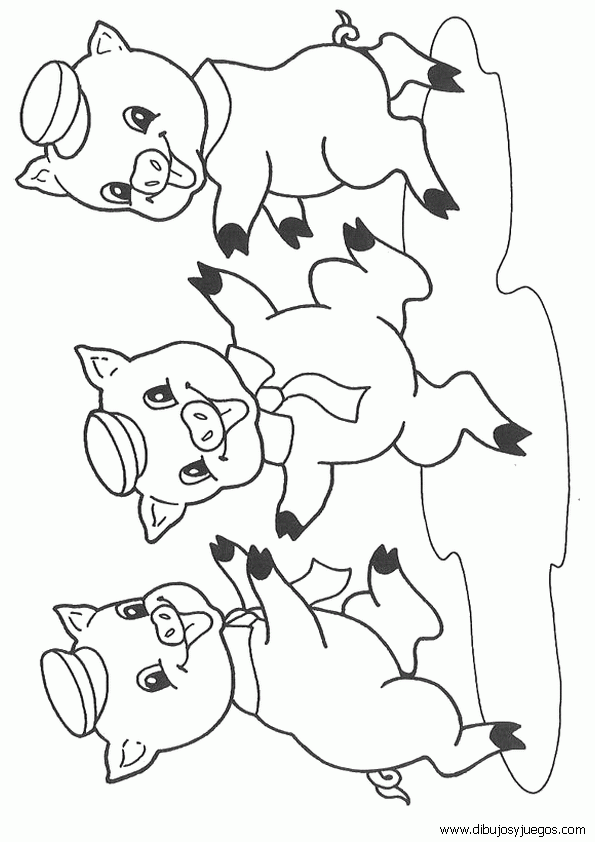 dibujos-cuento-tres-cerditos-012 | Dibujos y juegos, para pintar y ...
