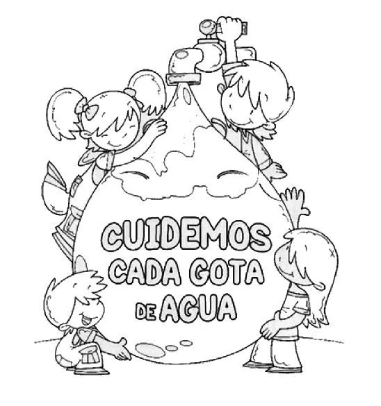 Dibujos del cuidado del agua para colorear el 22 de marzo Día ...