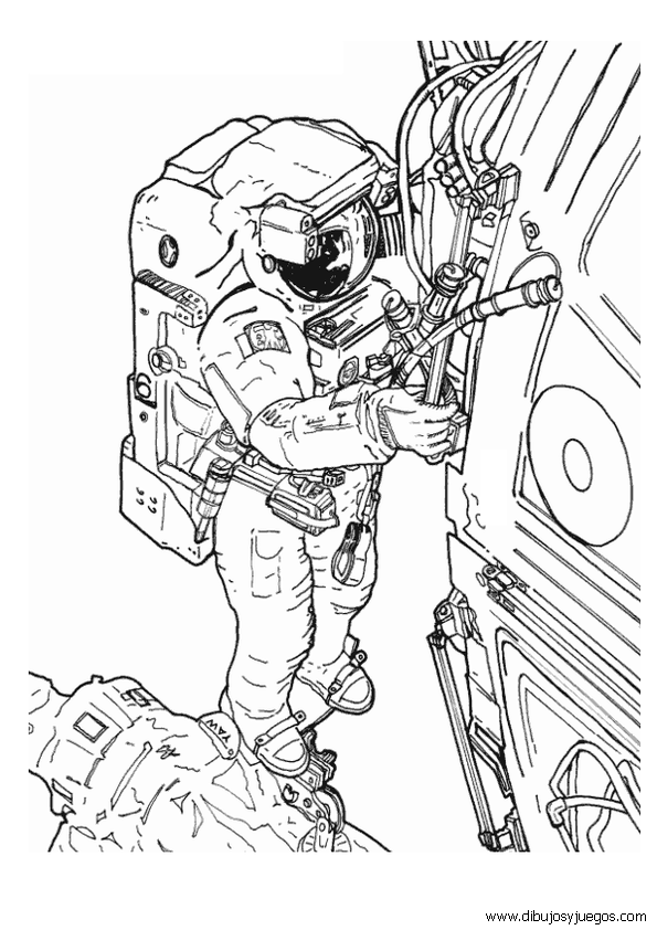 dibujos-de-astronautas-015 | Dibujos y juegos, para pintar y colorear