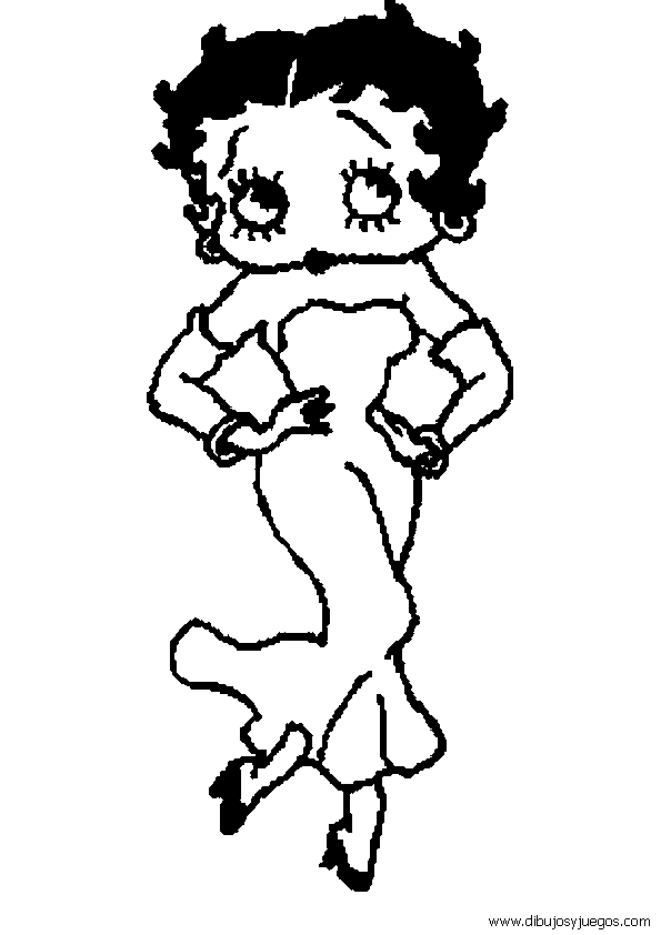 dibujos-de-betty-boop-002 | Dibujos y juegos, para pintar y colorear