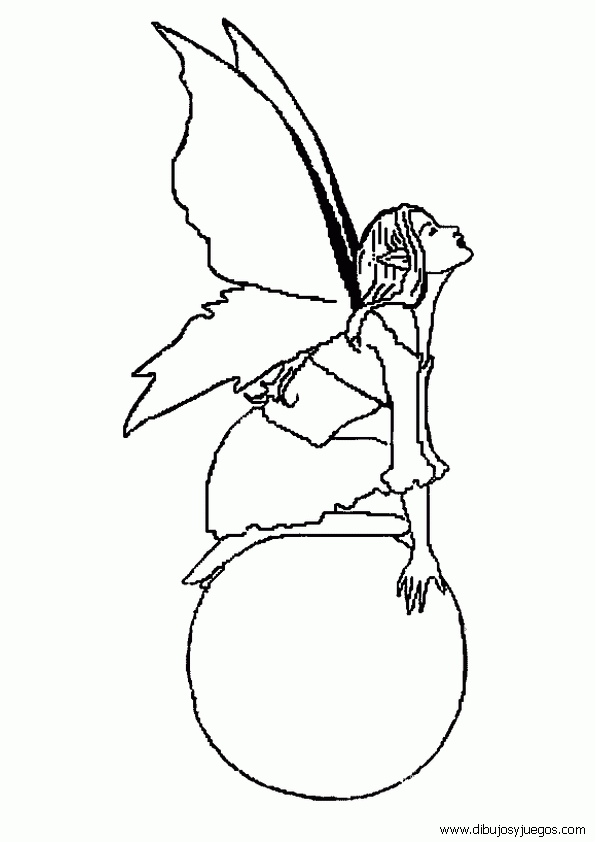 dibujos-de-hadas-023 | Dibujos y juegos, para pintar y colorear