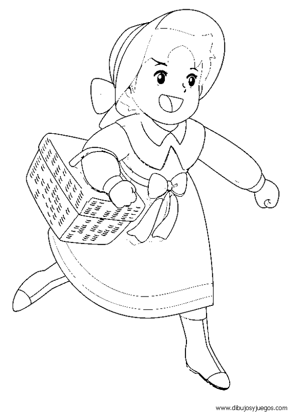 dibujos-de-heidi-012 | Dibujos y juegos, para pintar y colorear