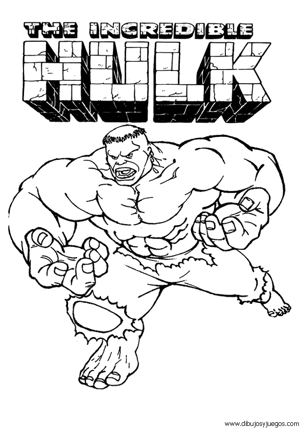 dibujos-de-hulk-015 | Dibujos y juegos, para pintar y colorear