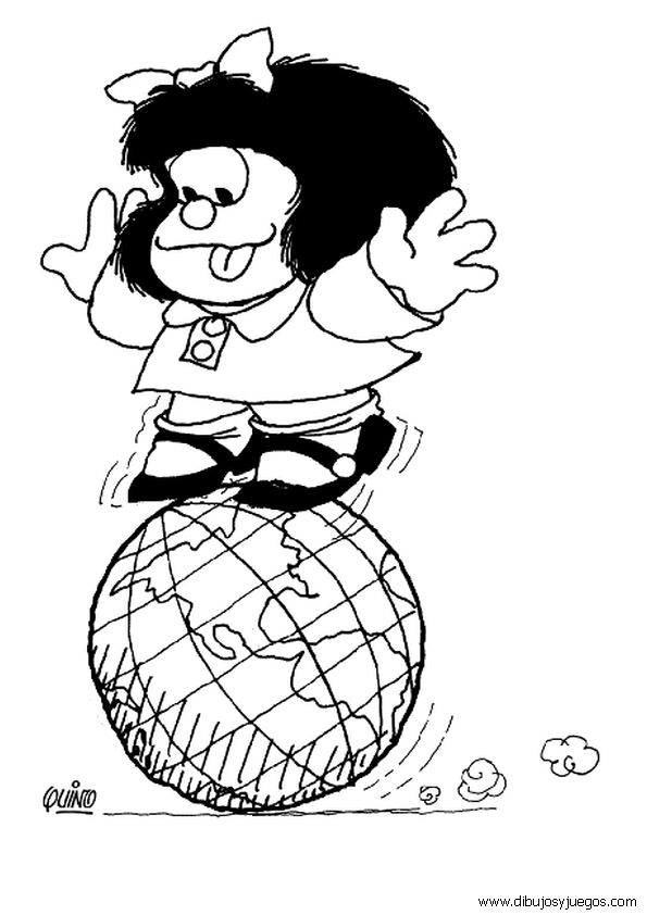 dibujos-de-mafalda-001 | Dibujos y juegos, para pintar y colorear